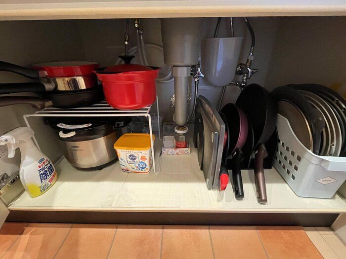 我が家のキッチンシンク下収納をご紹介！場所の有効活用で家事ラクを！