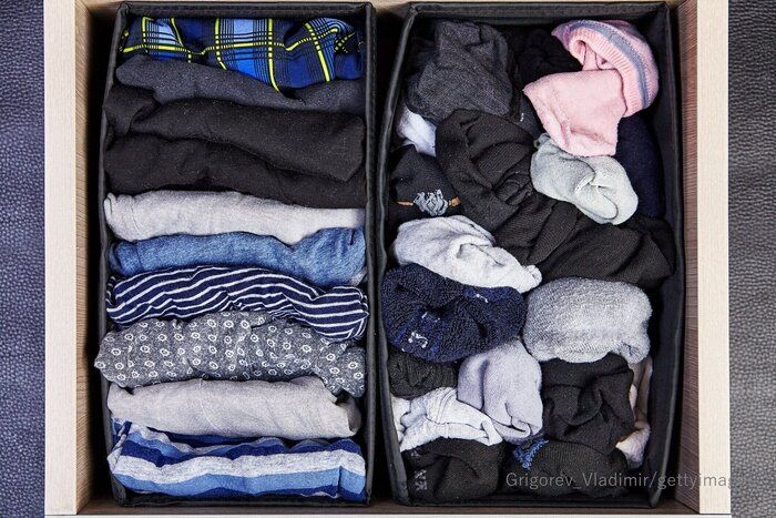 靴下収納はこれ！おうちにあるモノですっきりラクチン♪