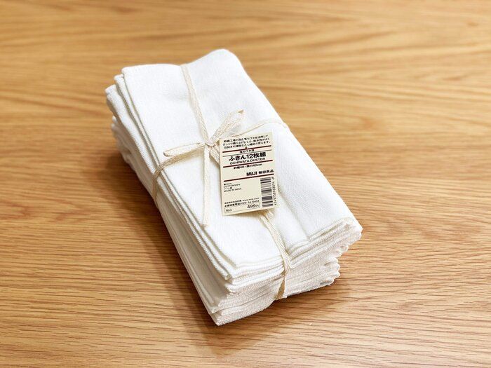 どちらを選ぶ?「白雪ふきん」「無印良品の落ちワタ混ふきん」を比べてみました