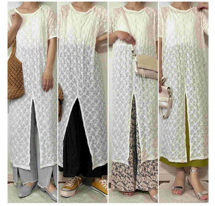 【しまむら】ほんとにこの値段でいいの！？1639円レースワンピースで夏も楽しむレイヤードスタイル