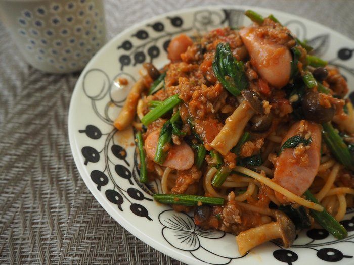 冷凍ミートソースで簡単お一人ランチ