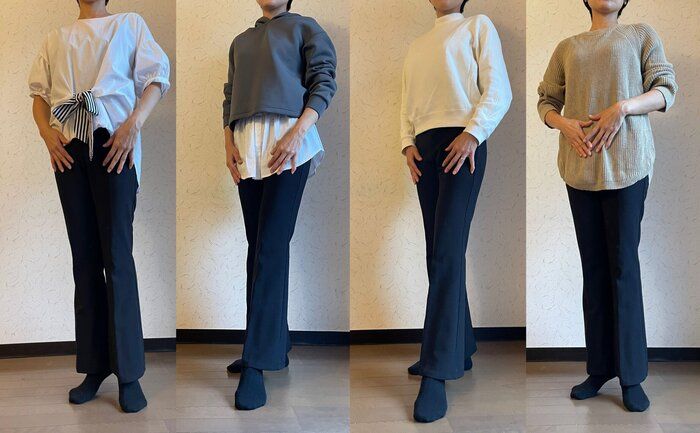 40代もGUでスタイルアップ！？2WAYストレッチフレアパンツがおすすめ！