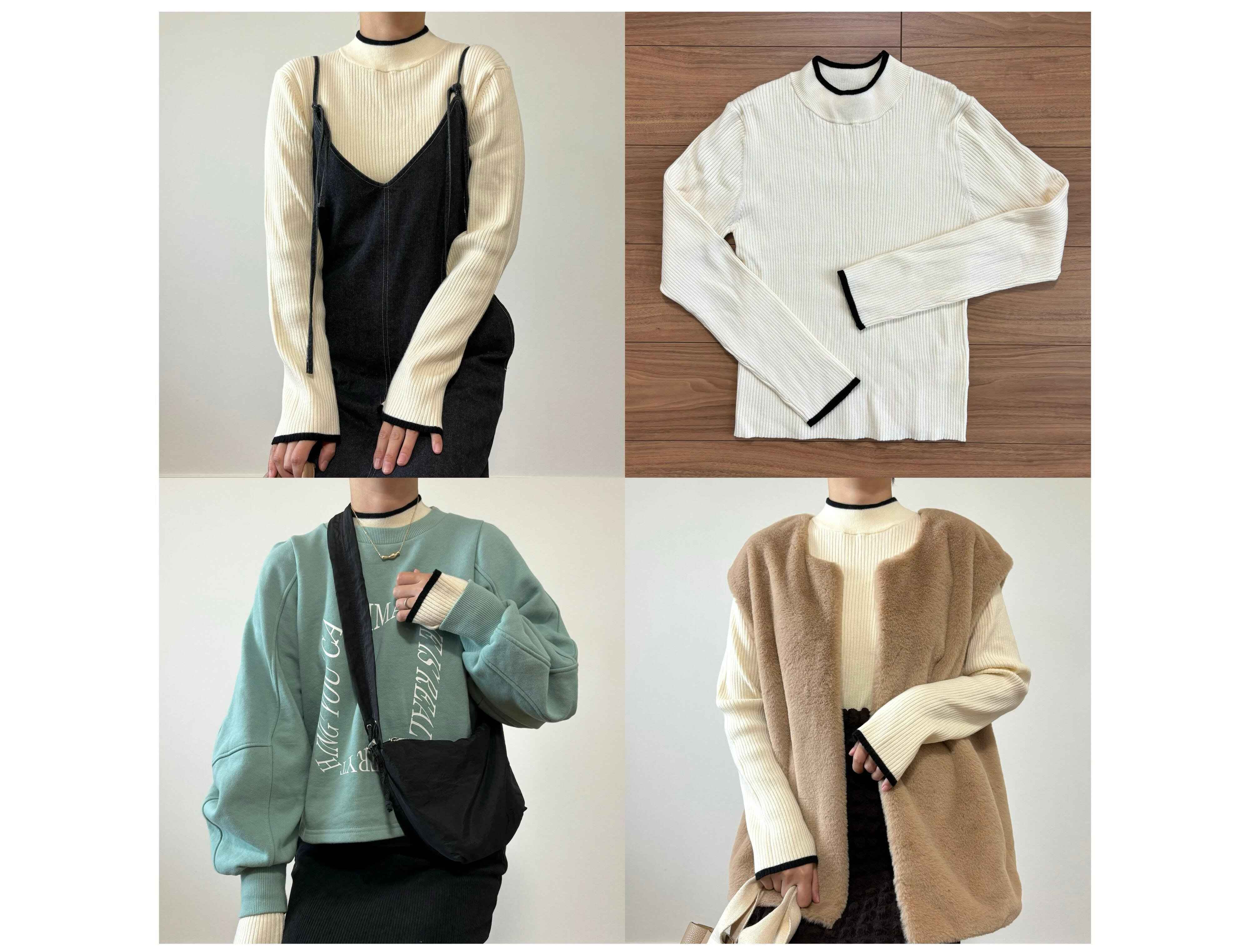 【しまむら】1639円洗えるモチモチのび〜るニットが買い！一枚でもレイヤードも