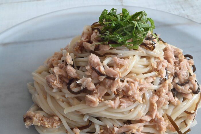 そうめんをもっと気軽に味わおう！和えるだけ！お弁当もOK！ツナ塩昆布そうめん