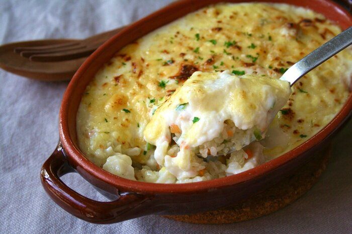 【秘密の裏技?！】ダマにならないホワイトソースで『簡単シーフードドリア』