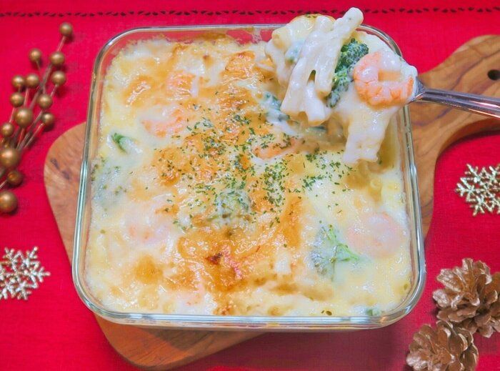 冬に食べたい！えびとブロッコリーの濃厚マカロニグラタンのつくり方