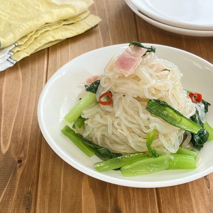   【サクッと節約1品！】  したらきと小松菜のペペロンチーノ風