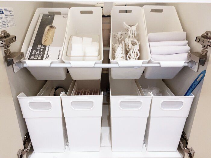 100均グッズの洗面所台下収納アイデア すっきり片付き 取り出しやすい収納法 サンキュ Style
