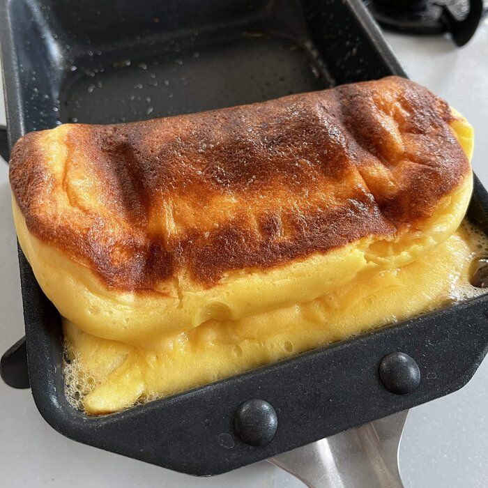 【餅フレンチ】もちフワ新食感！卵焼き器で作る餅アレンジレシピ