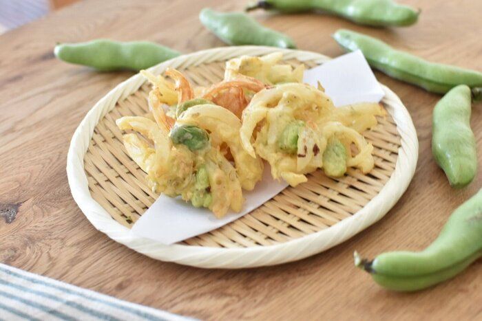 旬のそら豆はかき揚げにするのが正解！サクッと仕上げるコツを紹介します