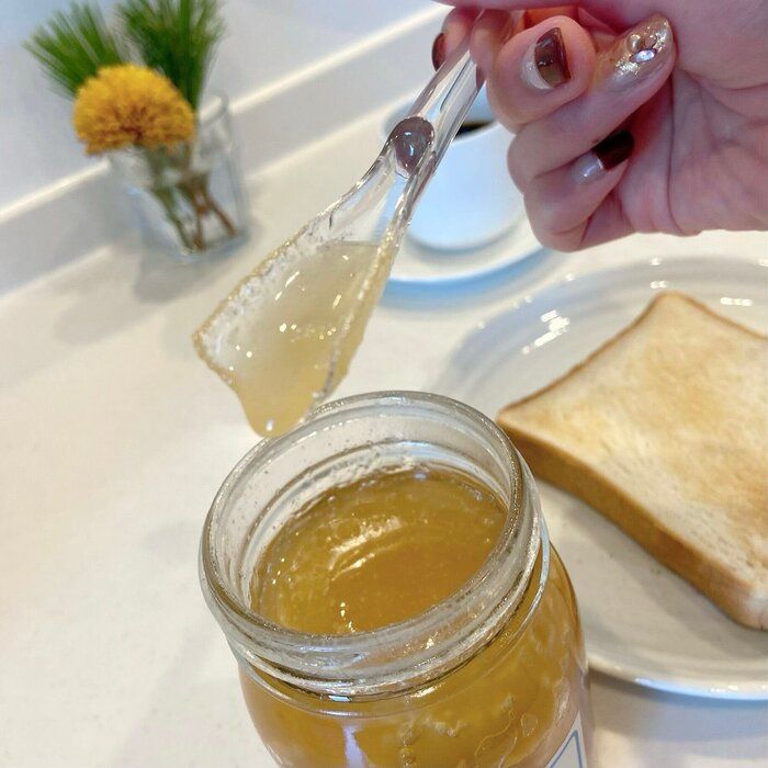 【ダイソー】はちみつスプーンでスパッとはちみつが切れる！