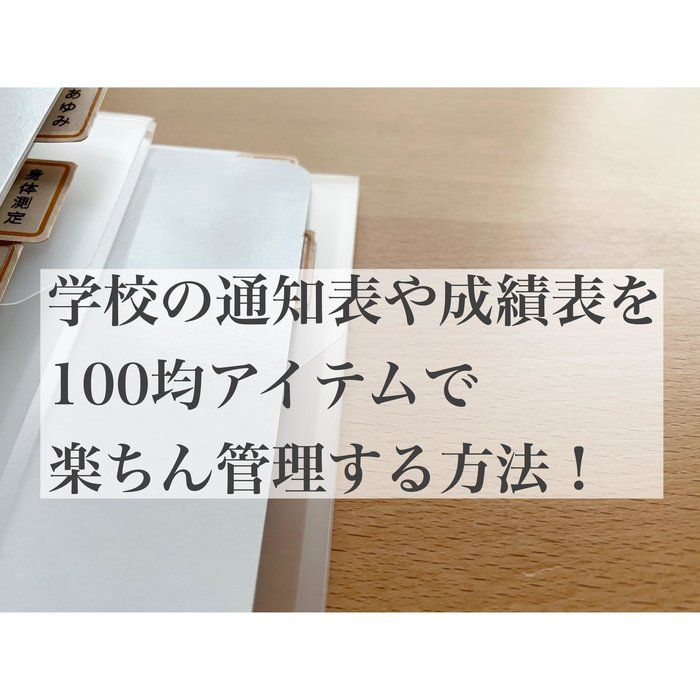 小学校の通知表や身体測定結果はどうしている？！100均アイテムで楽ちん管理！