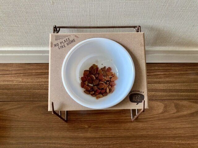 大人気！3coinsのテーブル付きフードボール【犬猫用】