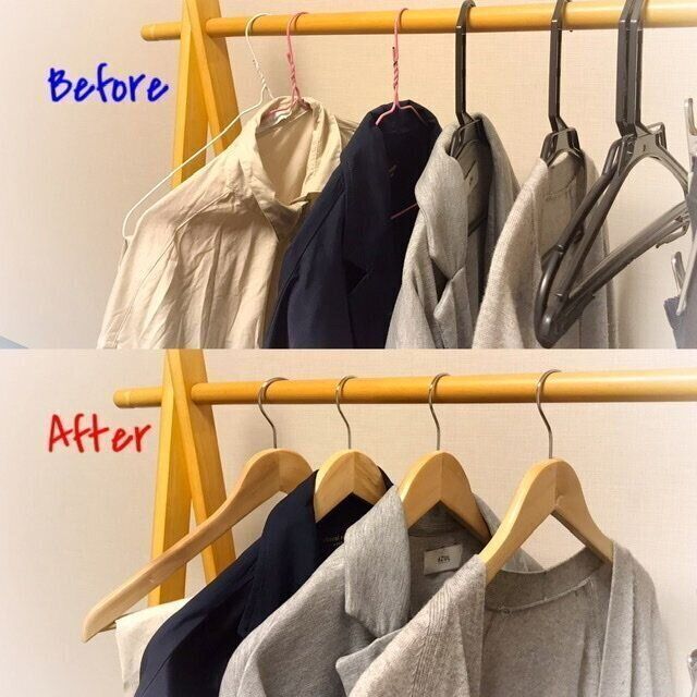 【ダイソー】○○を変えるだけでハンガーラックが見違える
