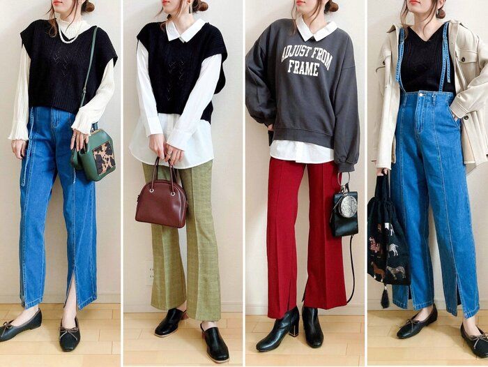 【しまむら】コスパ最高！別々にも着まわせるニットベスト&シャツセットが万能で可愛い