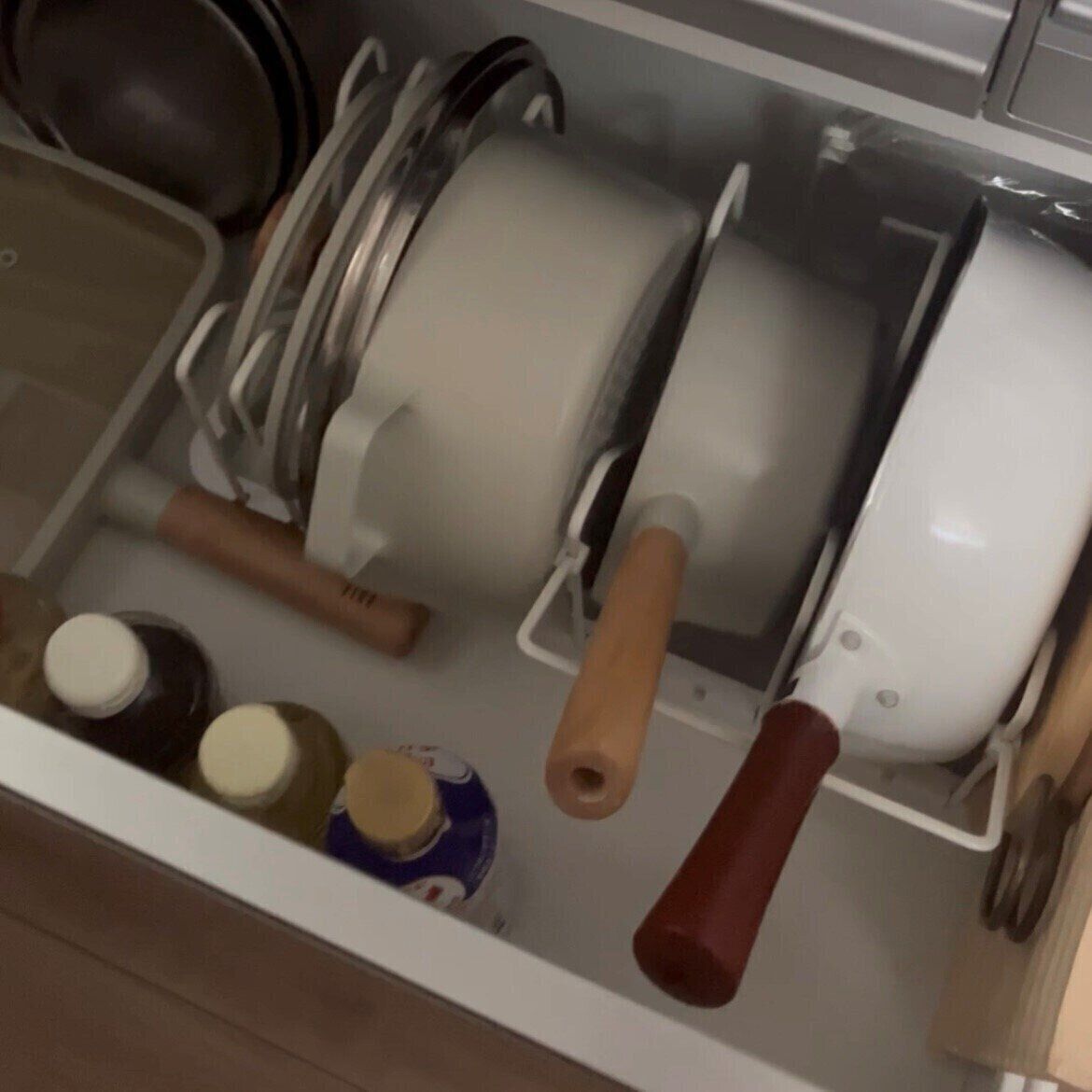 【tower】コンロ下のお鍋の収納にはこれ！使いやすくすっきり収納！