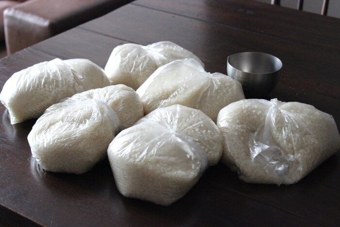 これは助かる！お米は一度に小分けが便利！