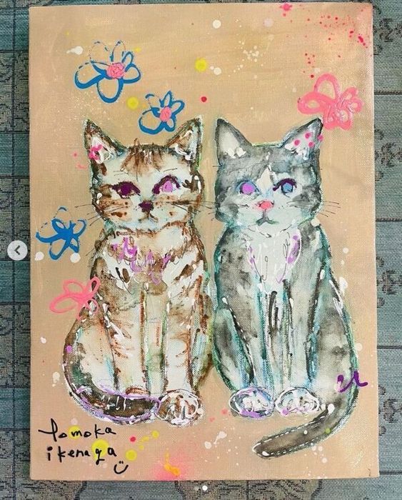 飼い主さんが描いたふくくん、てんくん