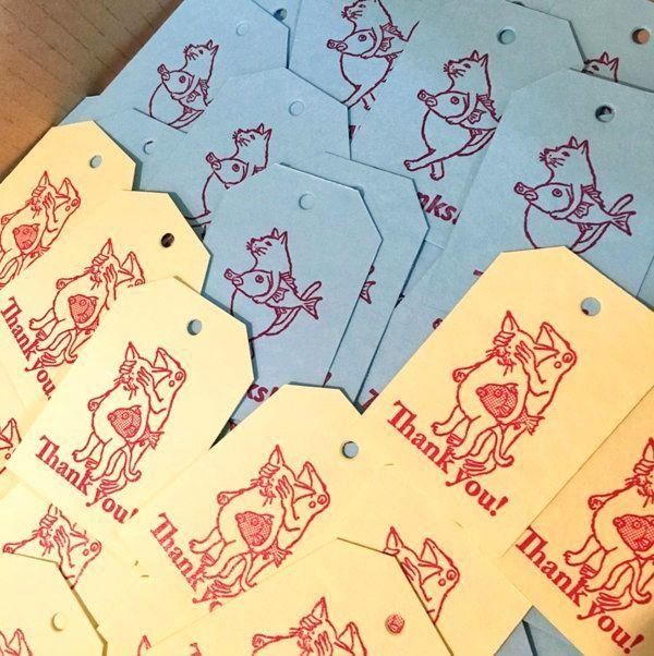 『河童堂』の猫とカエルの紙雑貨