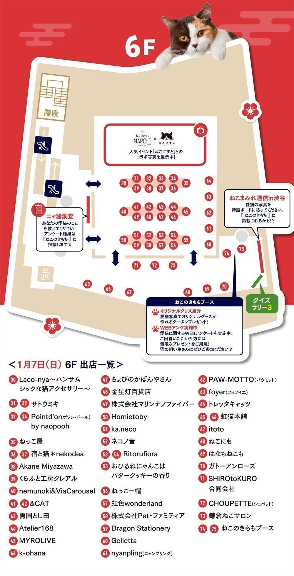 ねこのきもちマルシェ日曜日6F