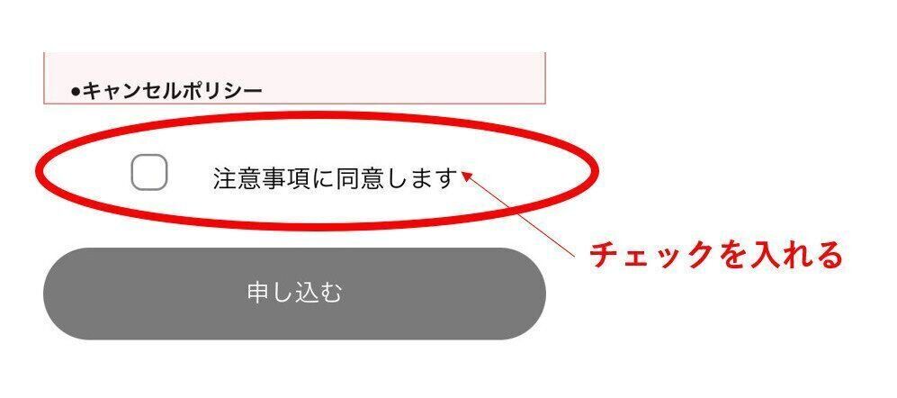 注意事項に同意します