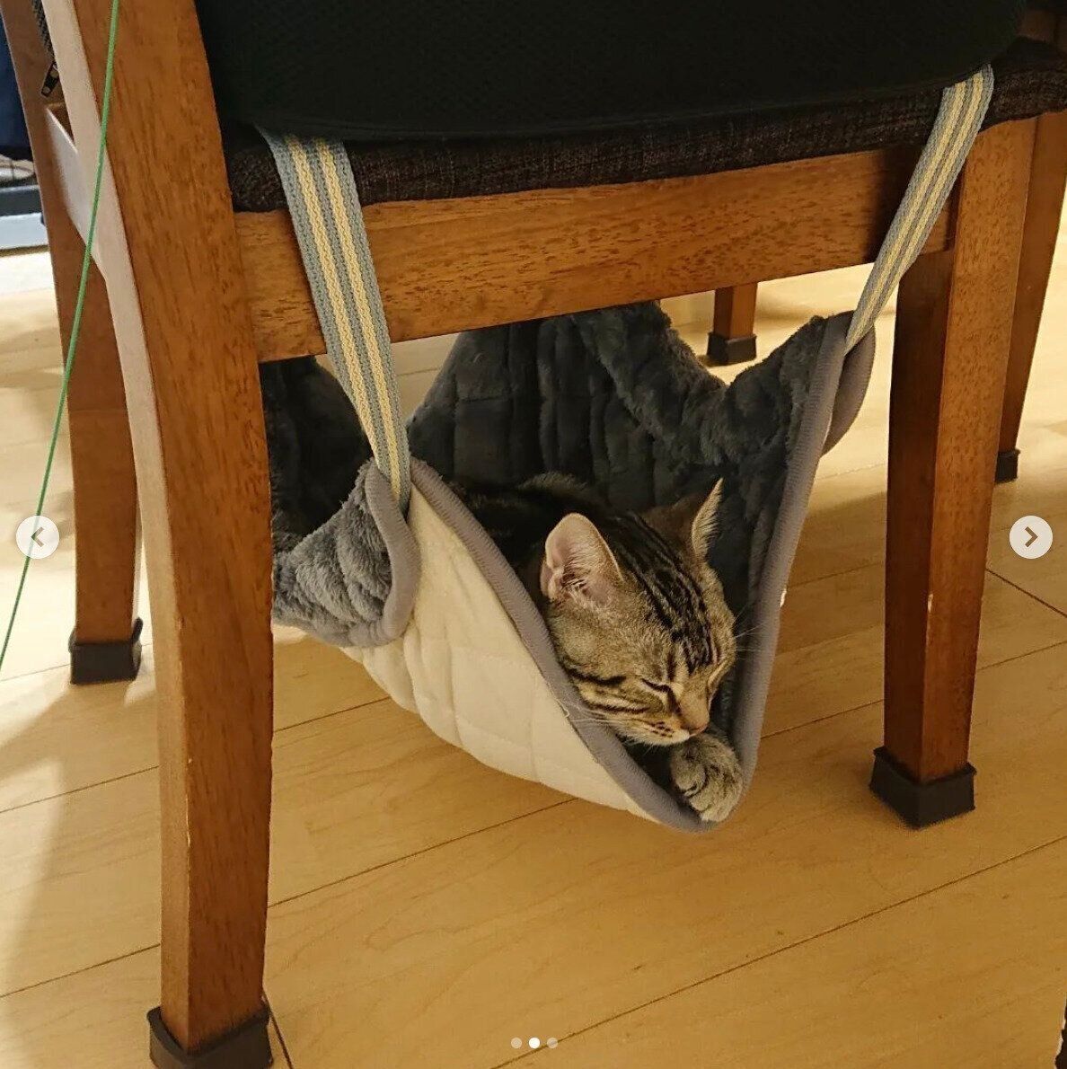 椅子の下のハンモック