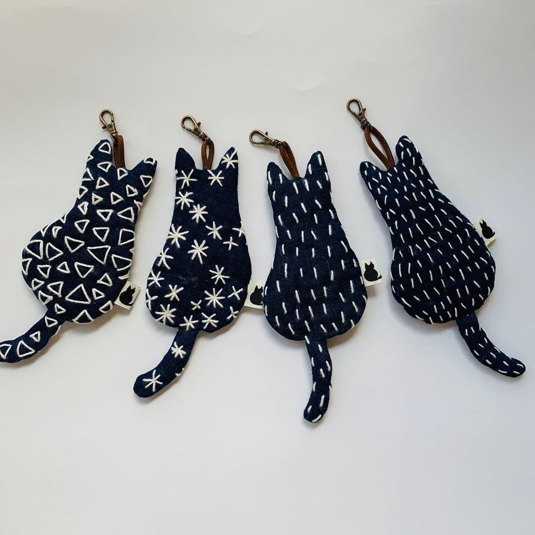 古布猫チャーム