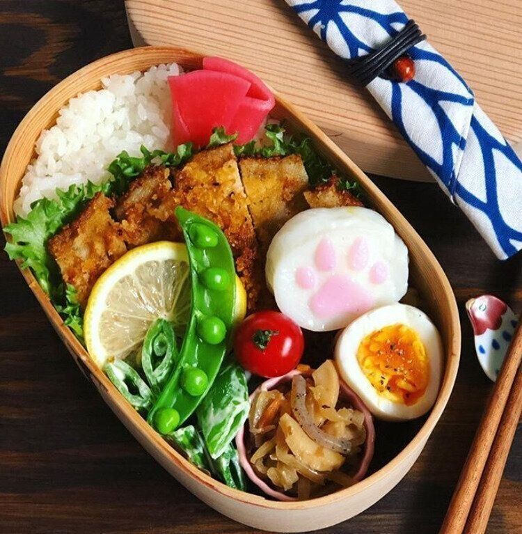 にゃんかま　曲げわっぱ弁当