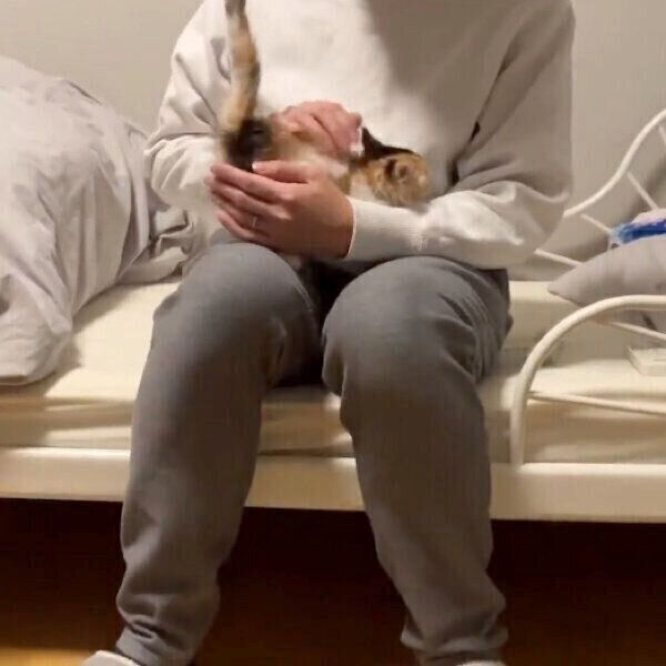 飼い主さんに甘えるうなぎちゃん