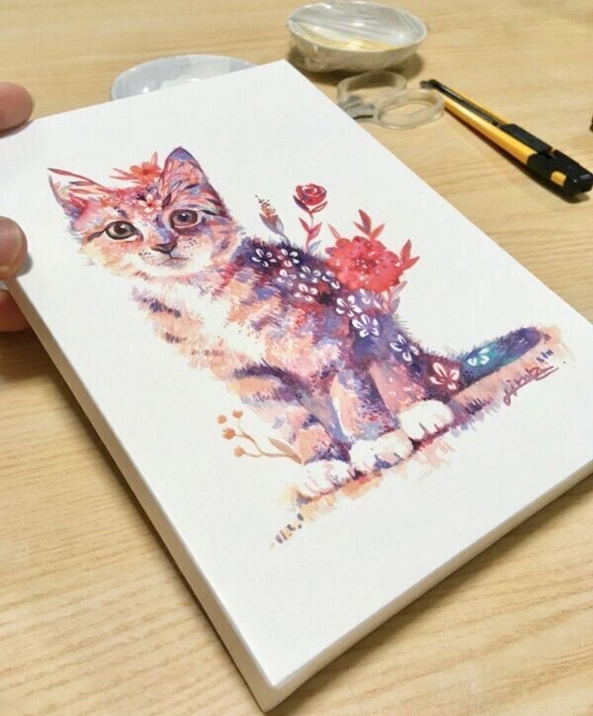絶賛の声が続出 花や植物をコラージュした 猫の水彩画 作品に引き込まれる ねこのきもちweb Magazine 絶賛の声が続出 花や植物をコラージュした 猫の水彩画 作品に引き込まれる ねこのきもちweb Magazine