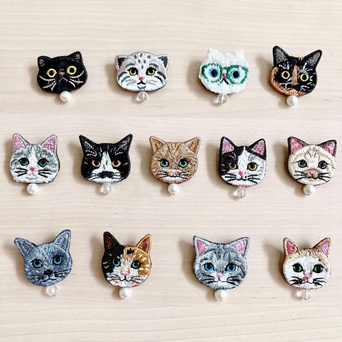 nyaigs~毛並みまで感じる猫刺繍作品
