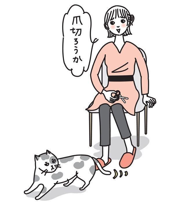 爪切りギライな猫