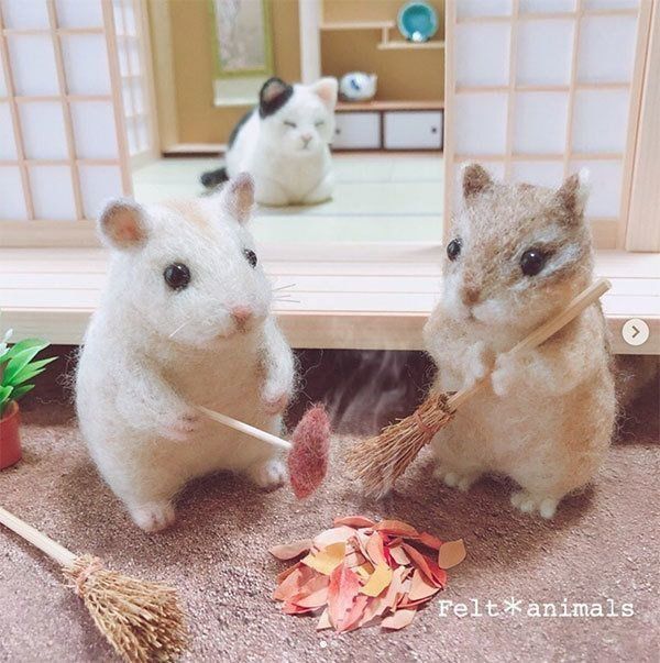 羊毛フェルト作家・須佐沙知子さんの羊毛フェルト作品