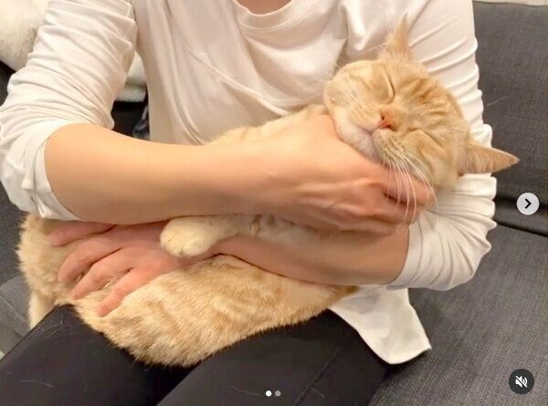 抱っこされるむーくん