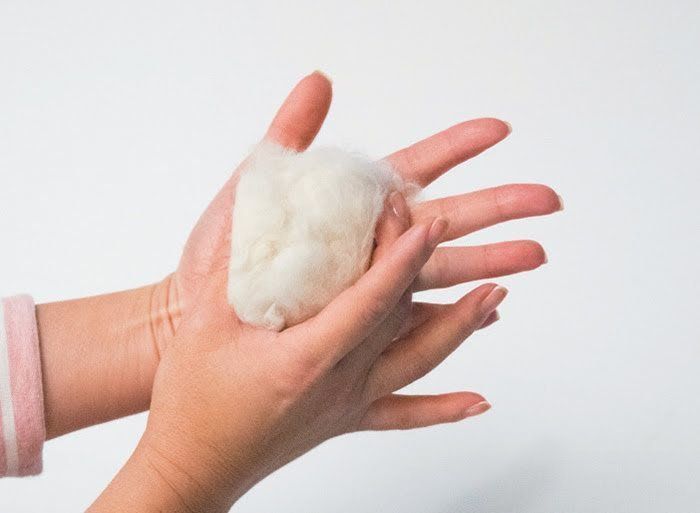 猫毛マスコット作り方、四角くする