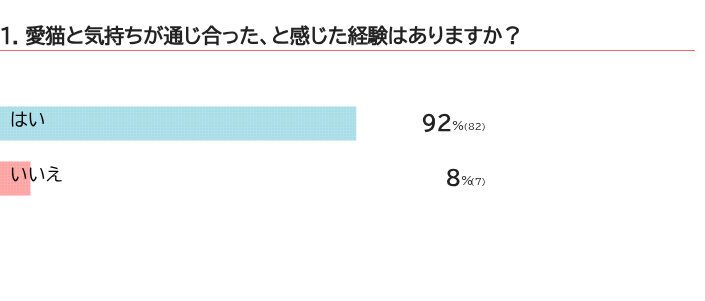猫と気持ちが通じ合ったと感じた経験は？