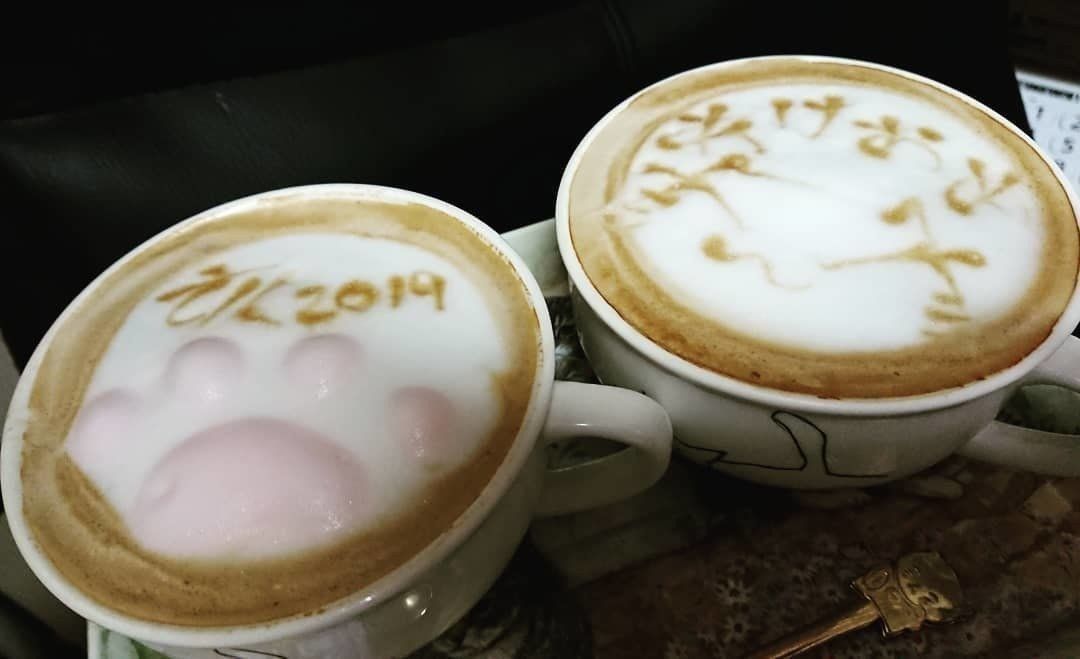 ぷっくり肉球ラテアート