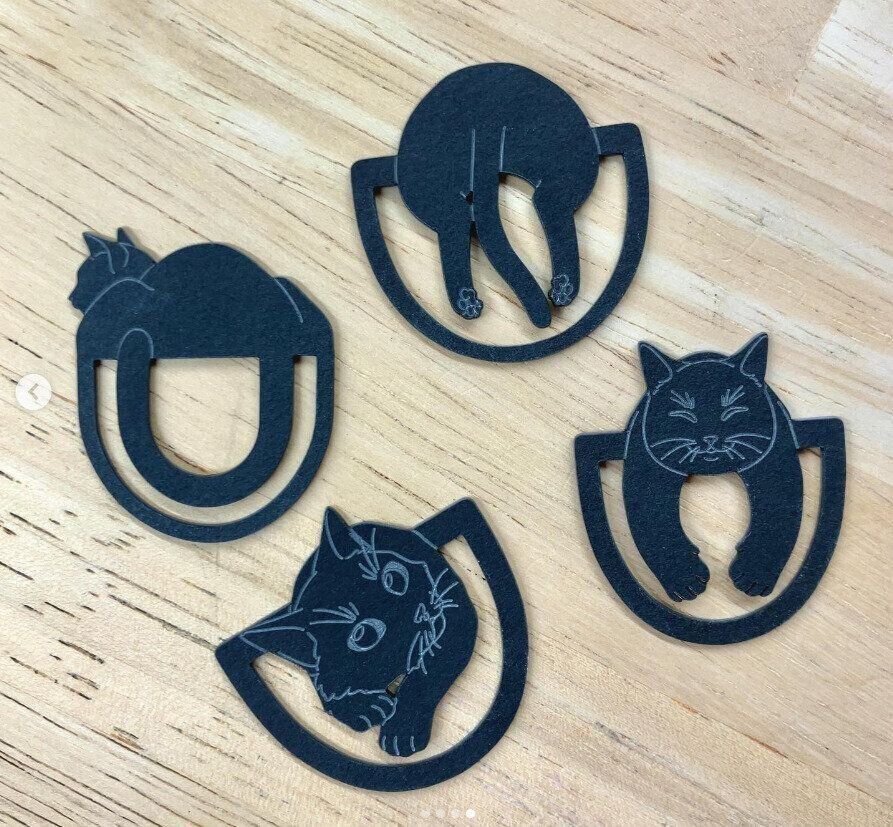 猫文具（紙クリップ・ポーズパターン）