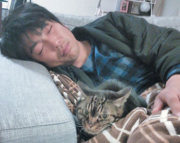 飼い主さんと猫