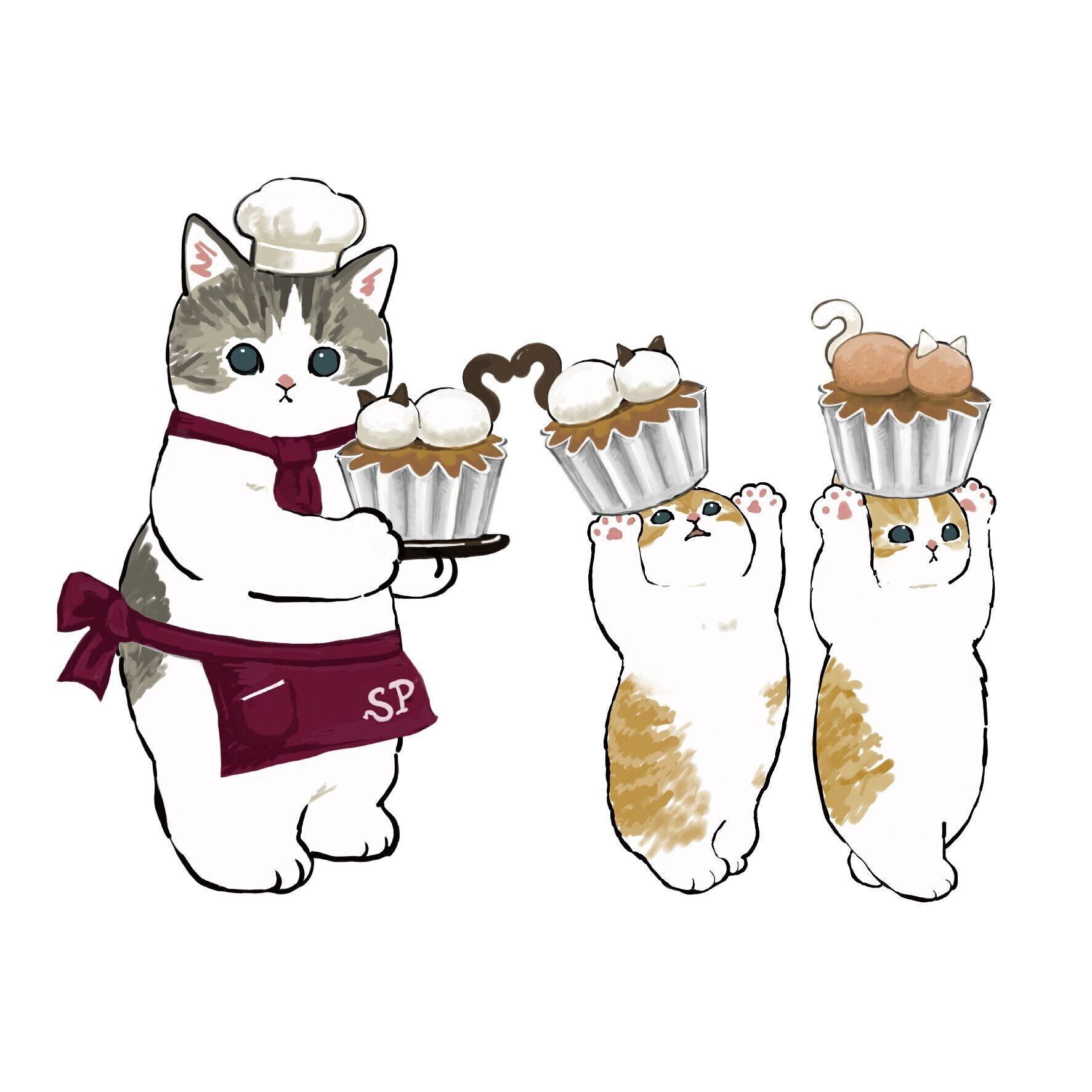 ぢゅのさんの猫モチーフイラスト②