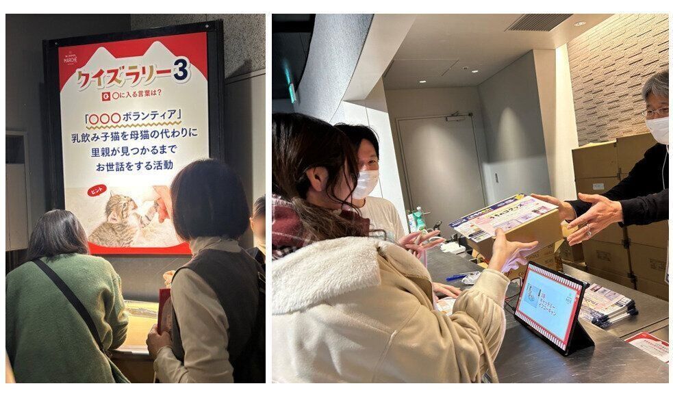 ねこのきもちマルシェ　クイズラリー写真