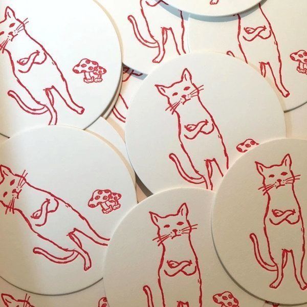 『河童堂』の猫とカエルの紙雑貨