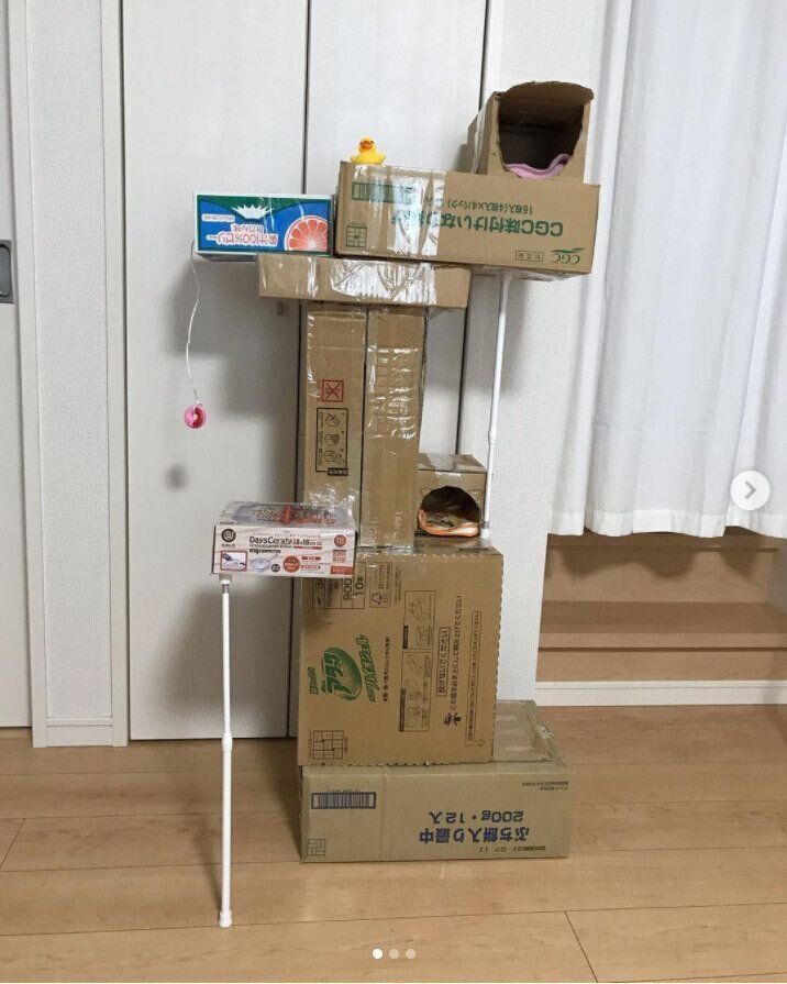 ダンボールキャットタワー