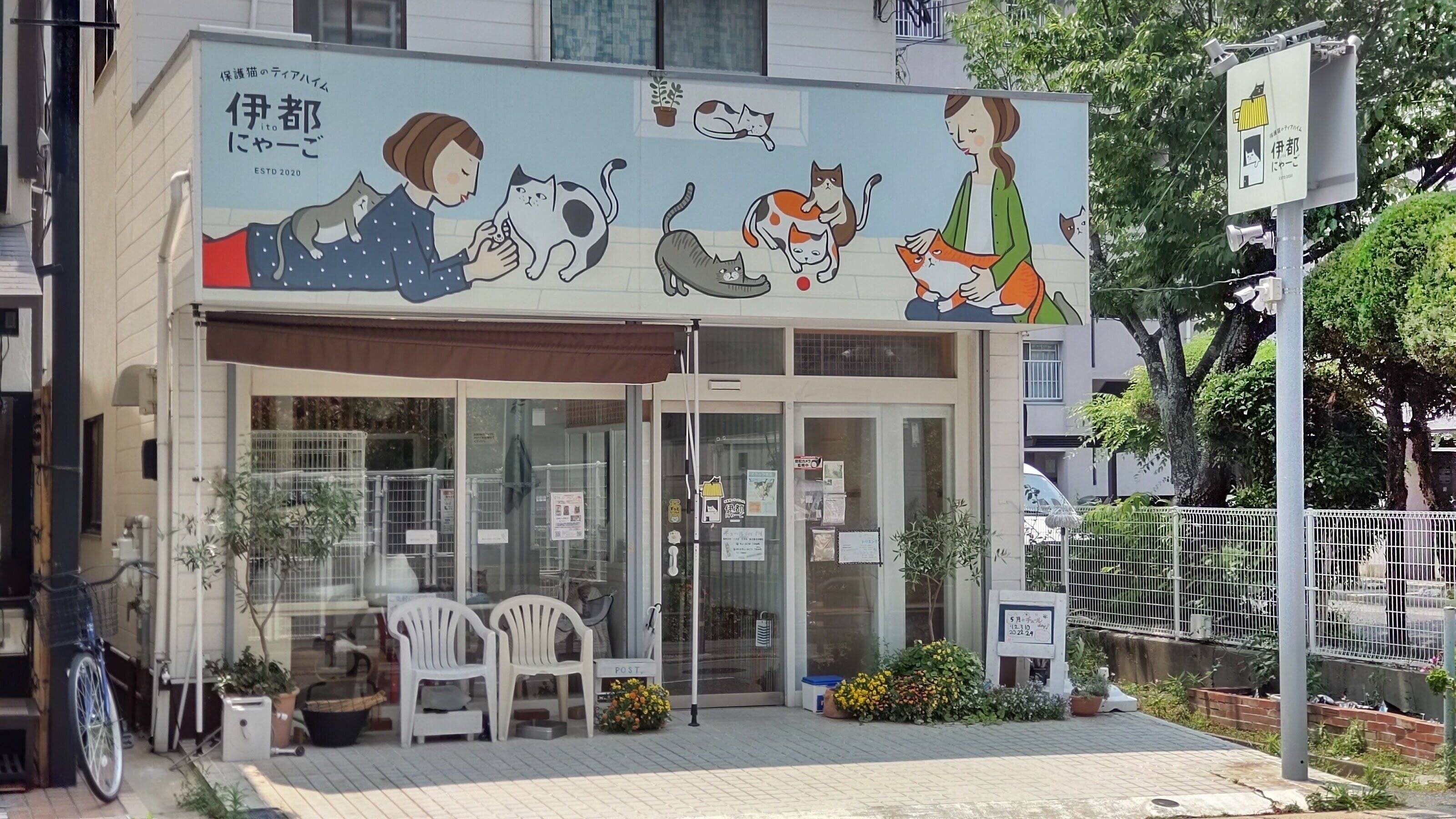 かわいい猫のイラストが目印