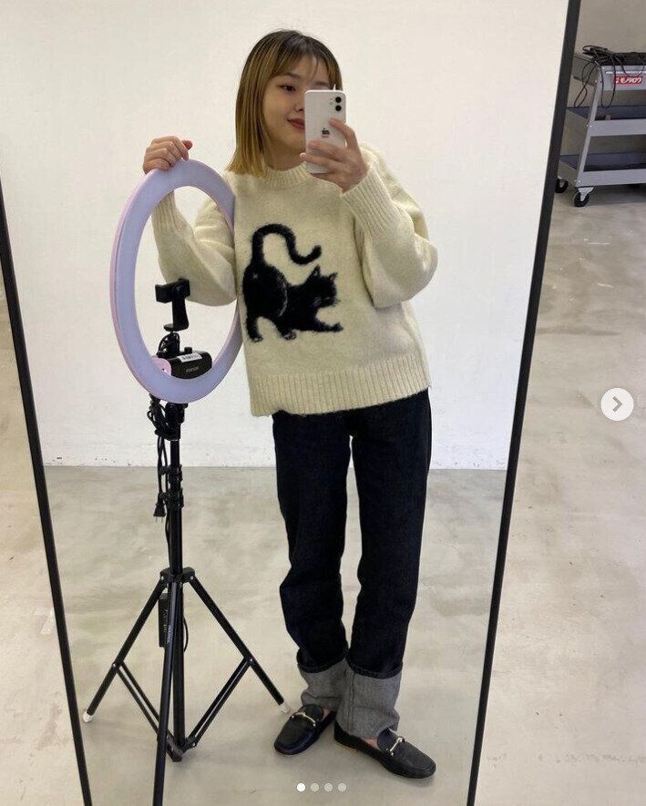 manana suerteの猫ニット