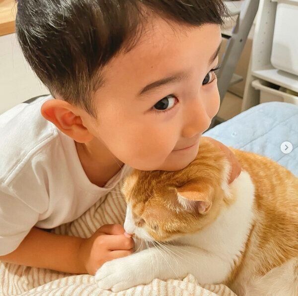 仲良しなポットくんと息子さん