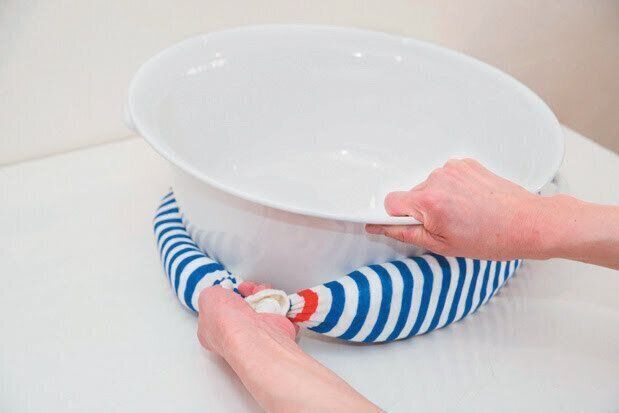 アームカバーをボウルにセット