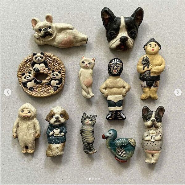 「pippi」の猫ブローチ