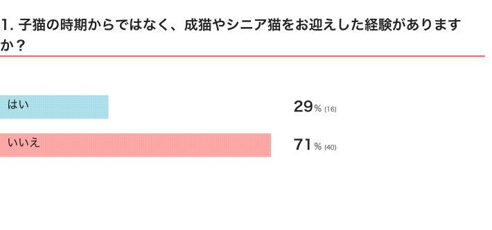 ねこのきもちWEB MAGAZINE『成猫・シニア猫をお迎えした経験に関するアンケート』