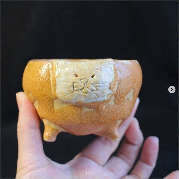 「羊陶Worker omu」の猫モチーフ作品